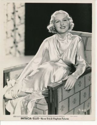 Patricia Ellis Starlet Vintage 1930s Warner Bros Glamour Portrait Photo