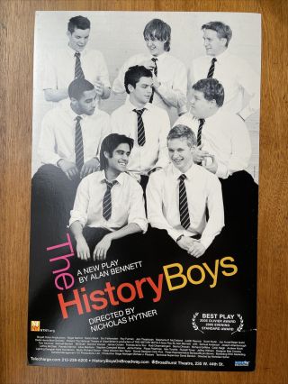 History Boys Broadway Play Window Card Poster James Corden Jamie Parker,