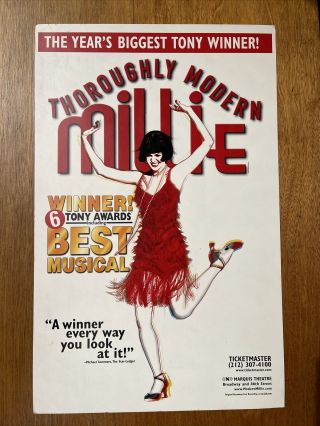 Thoroughly Modern Millie Broadway Musical Window Card Poster Sutton Foster,