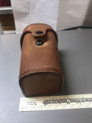 Vintage Leather Reel Case Camera Lense Case