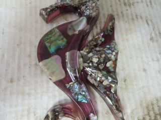 Vintage Seahorse Wall Hanging Acrylic Lucite 7 - 3/4 