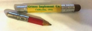 Vintage John Deere Bullet Pencil Grimes Implement Chillicothe,  Ohio