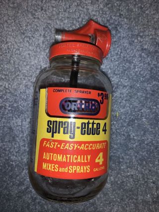 Vintage Ortho Spray - Ette 4 Duraglas Jar 4 Garden Spraying