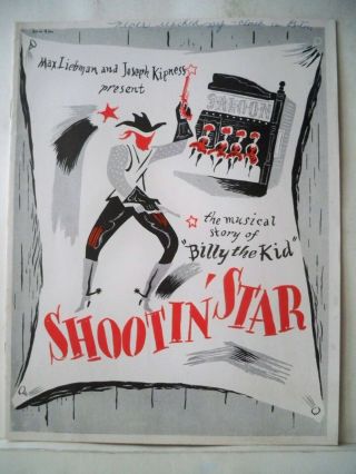 Shootin Star Souvenir Program David Brooks / Howard Da Silva Tryout Flop 1946