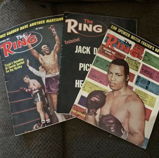 Vintage The Ring Boxing Magazines.  3 Total,  Sept 67,  Oct 67,  & Nov 67.
