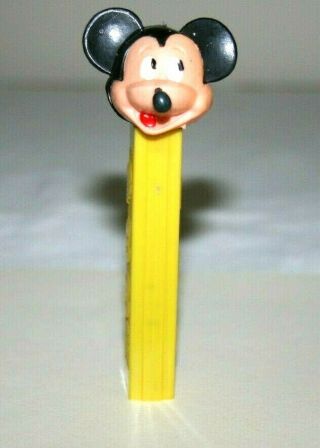 Vintage Mickey Mouse Pez (no Feet) Yellow Candy Dispenser,  Made In Austria