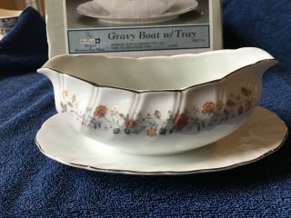 Vintage Sheffield Bouquet Porcelain Fine China Gravy Boat