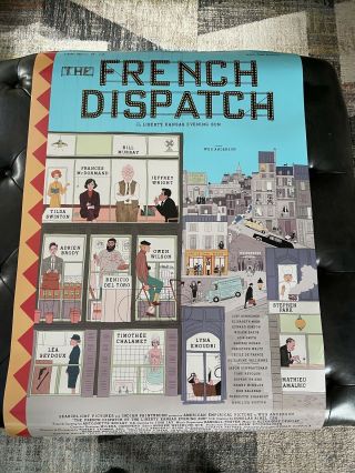 The French Dispatch Theatrical Poster 27x40 D/s Near See Photos