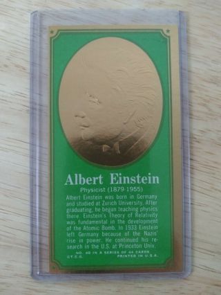 Vintage 1965 Topps Albert Einstein Presidents And Famous Americans Crease