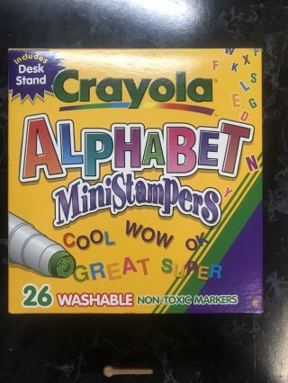 Vintage Crayola Alphabet Mini Stampers Set Of 26 1997 Rare Vhtf