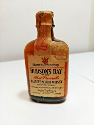 Empty Vintage Mini Bottle Hudson 
