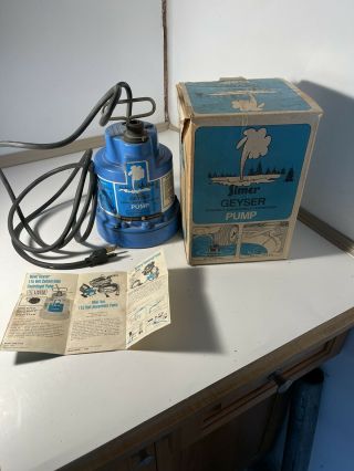 Vintage Simer Geyser Pump.  Model 2130.  20 Gpm.  Fine