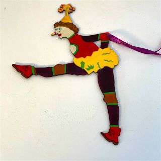 Judie Bomberger Die Cut Ornament “Green Bird” Cirque Du Soleil,  La Nouba 2