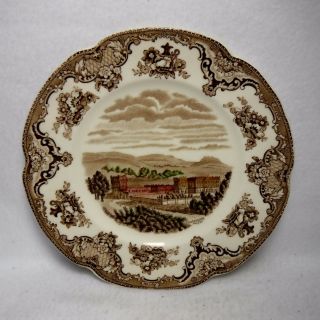 Johnson Brothers China Old Britain Castles Brown Multicolor Salad Plate 8 - 1/8 "