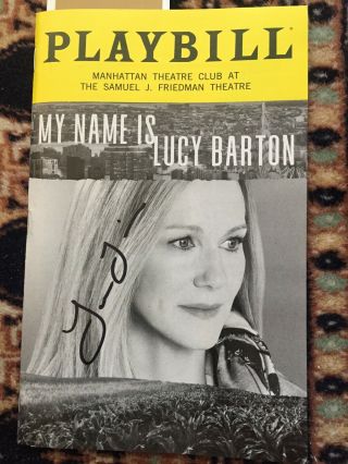 Laura Linney Signed My Name Is Lucy Barton Broadway Playbill