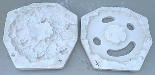 Vtg 1998 Clay Magic Ceramic Slip Cast Mold Christmas Snowman Wreath J2014