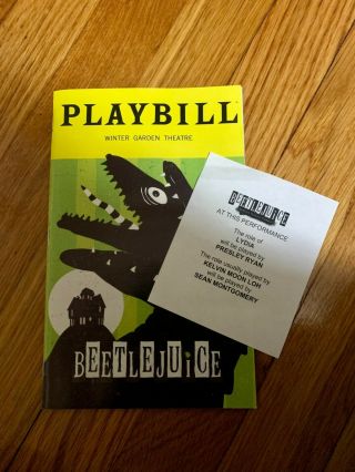 Beetlejuice Broadway Playbill October 2019 Limited Edition (sandworm)