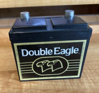 Vintage Automotive Car Battery Double Eagle Still Bank