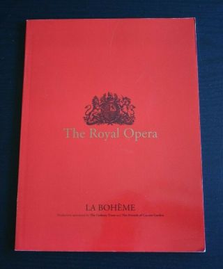 Royal Opera House Programme La Boheme 1996 - Signed