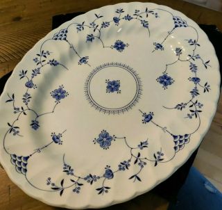 Myott Finlandia Staffordshire Ware England Blue And White 12 1/2 " Serving Plate