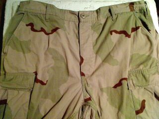 Vintage Us Military Desert Camo Button Fly Pants Trousers 38 " Waist,  30 " Inseam