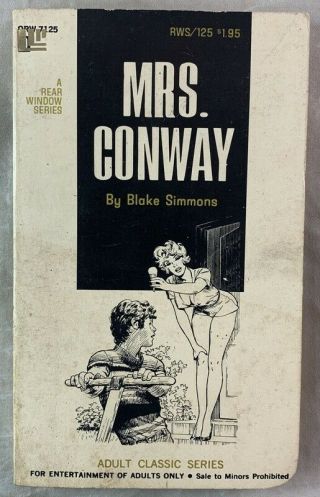 Rear Window Vintage Erotic Adult Paperback Book Mrs Conway Blake Simmons