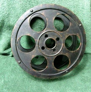 Large Vintage Film Reel 10 " Diameter,  3 " Deep