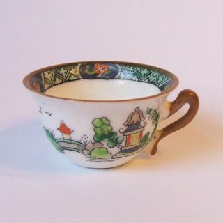Crown Staffordshire China Ye Olde Willow Gaudy Willow Miniature Cup Teacup