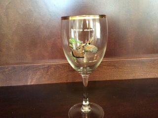 Vtg Ned Smith Wine Glass Game Birds (7 1/4 " H,  3 " D) “sora” “ruffed Grouse”