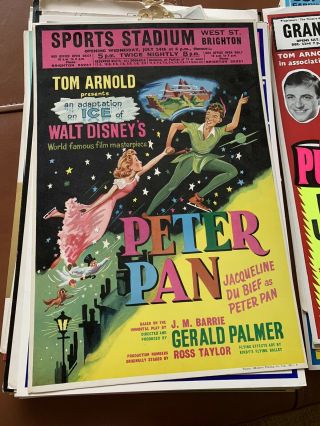 Peter Pan On Ice Window Card 1963 15 X 12 Brighton