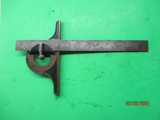 Vintage Brown & Sharpe Tempered No.  4 12 " Protractor Combination Machinist Square