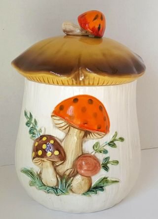 Vintage Sears 1978 Merry Mushroom Ceramic Cookie Jar 11 " High
