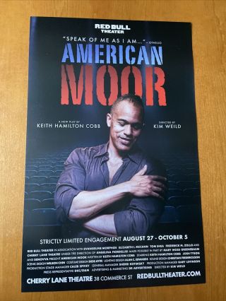 American Moor (othello) Off - Broadway Play Window Card Poster Keith Hamilton Cobb