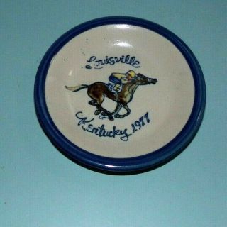 Vintage Louisville Stoneware 1977 Kentucky Derby Coaster Pottery Handmade Vgc