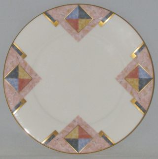 Noritake Momentum 7734 Geometric W/ Gold Trim Salad Plate