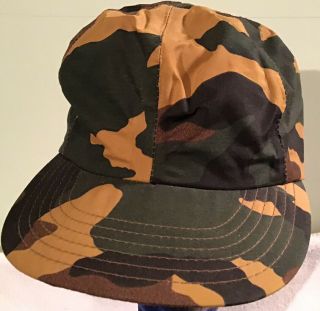 Men’s Vintage Broner Camo Hunting Hat With Ear Flaps Size Large