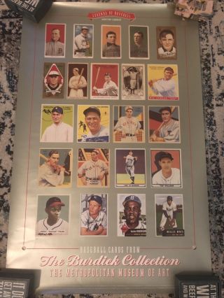 Vintage Metropolitan Museum Of Art Legends Of Baseball Poster 1990 Willie Mays