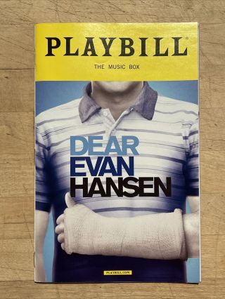 Dear Evan Hansen Feb 2017 Broadway Cast Playbill Ben Platt Will Roland