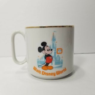 Vintage Walt Disney World Coffee Mug Cup Mickey Mouse Castle Productions Parks
