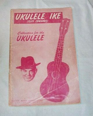 Vintage 1949 Ukulele Ike Song Book,  35 Old Time Songs,  Also Piano & Accordion