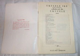 VINTAGE 1949 UKULELE IKE SONG BOOK,  35 OLD TIME SONGS,  ALSO PIANO & ACCORDION 2