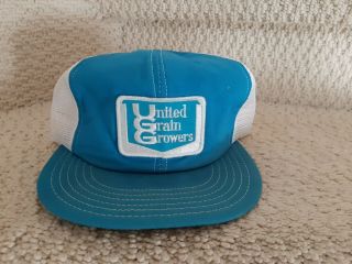 Vintage United Grain Growers Ugg Hat Cap Farm Seed Crop Trucker Snap Back Mesh