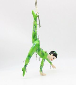 Authentic Cirque Du Soleil Ornament Bright Green Aerobatic Theatre Dancer