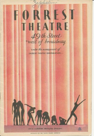 Theatre Program " Zeppelin " 1929 Nyc