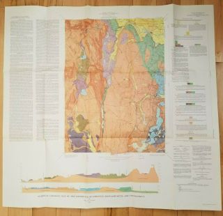 Vintage 1971 Geologic Map Of Southwick,  Massachusetts And Connecticut