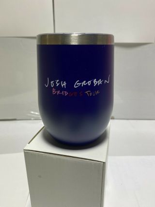 Josh Groban Bridges Tour Tumbler Double Wall Vacuum Insulated Mug With Lid 11oz.
