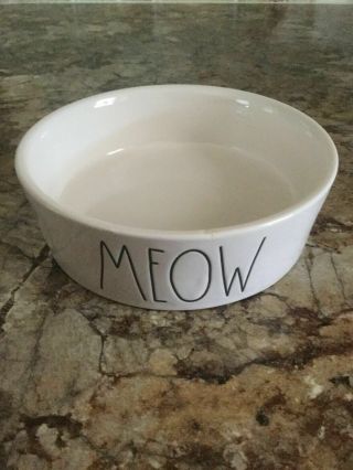 Rae Dunn Meow Small Cat Pet Bowl Dish Ivory Ll Cat Food Water By Magenta