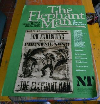 Theatre Poster - The Elephant Man - National Theatre Production