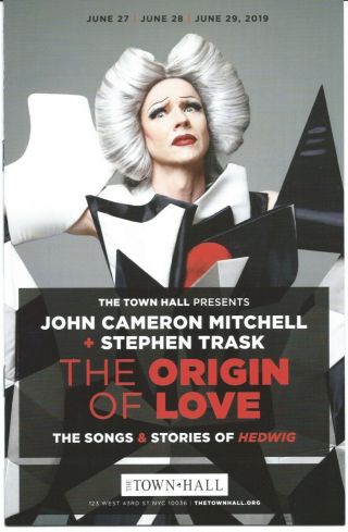 The Origin Of Love Playbill John Cameron Mitchell Hedwig And The Angry Inch