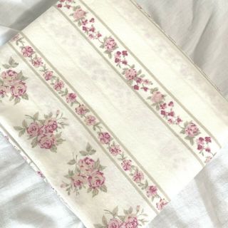 1 Panel Vintage Simply Shabby Chic Balloon Curtain Panel Pink Rose Floral Stripe